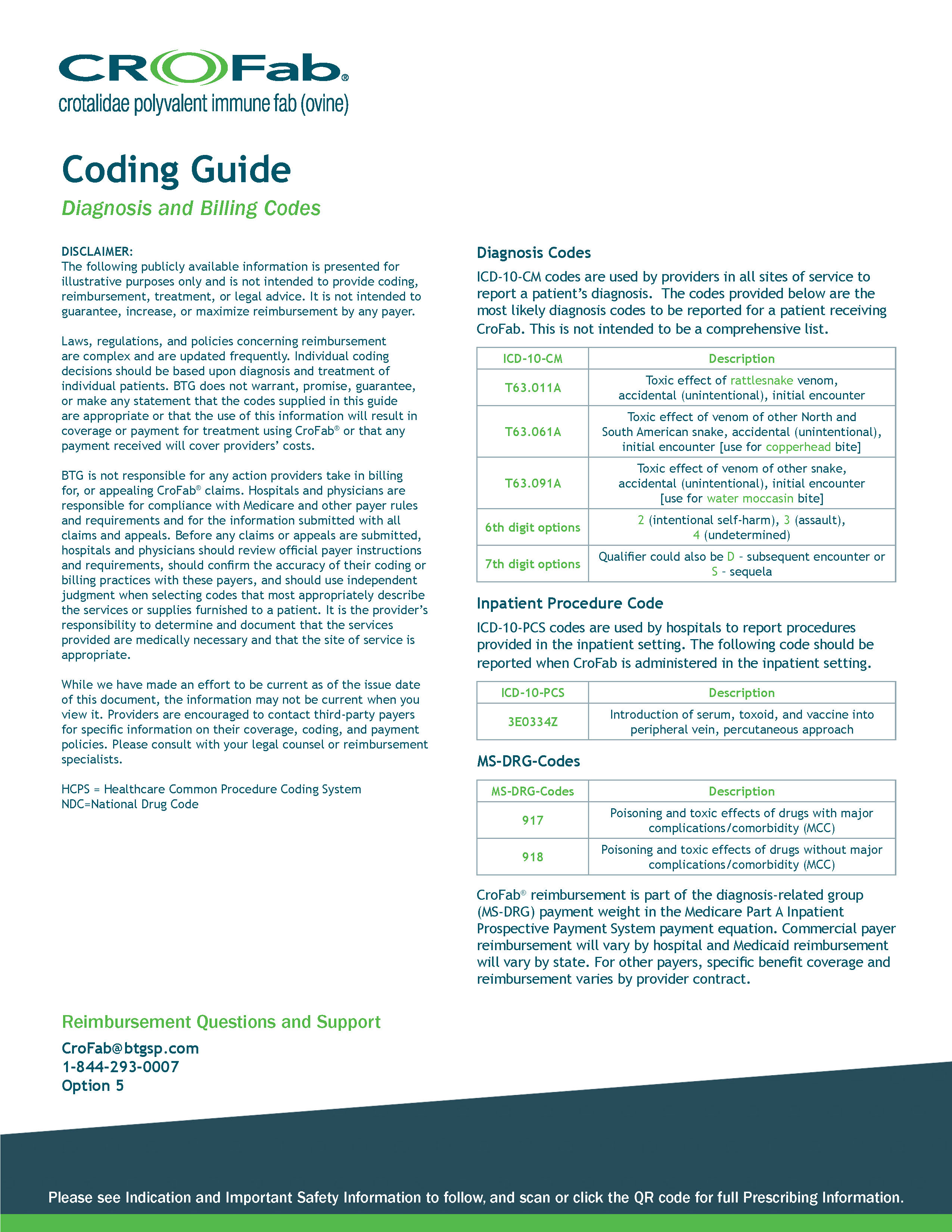 CroFab Coding Guide thumbnail